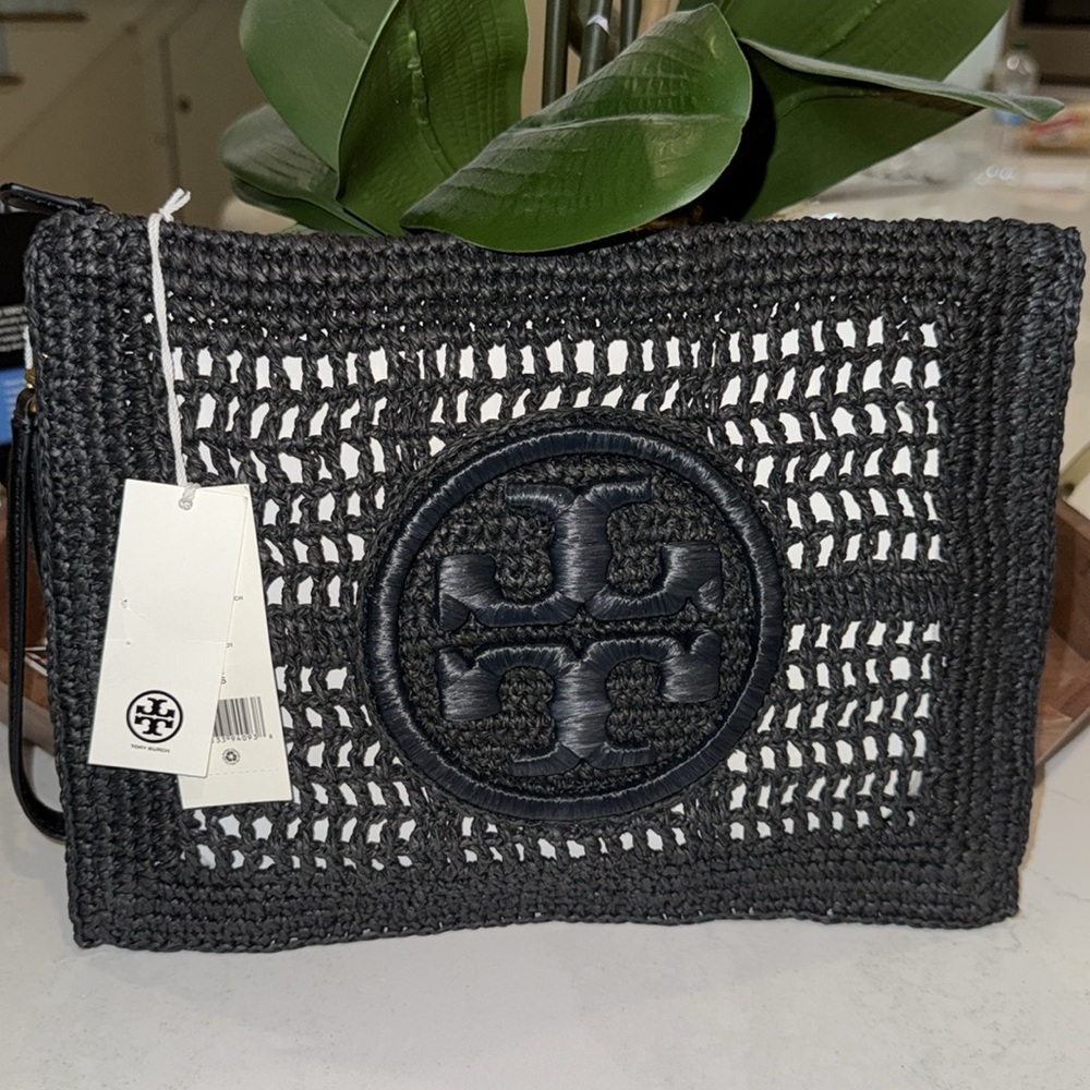 Tory Burch Ella Crotchet Pouch/Wristlet - Picture 3 of 6